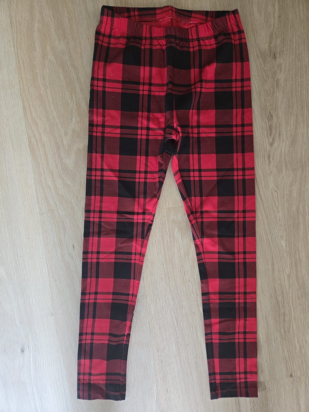 Cat & Jack Red & Black Plaid Kids Leggings